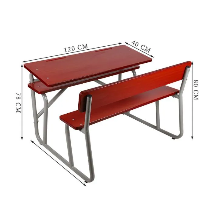 Vue 2 de Table Banc écolier