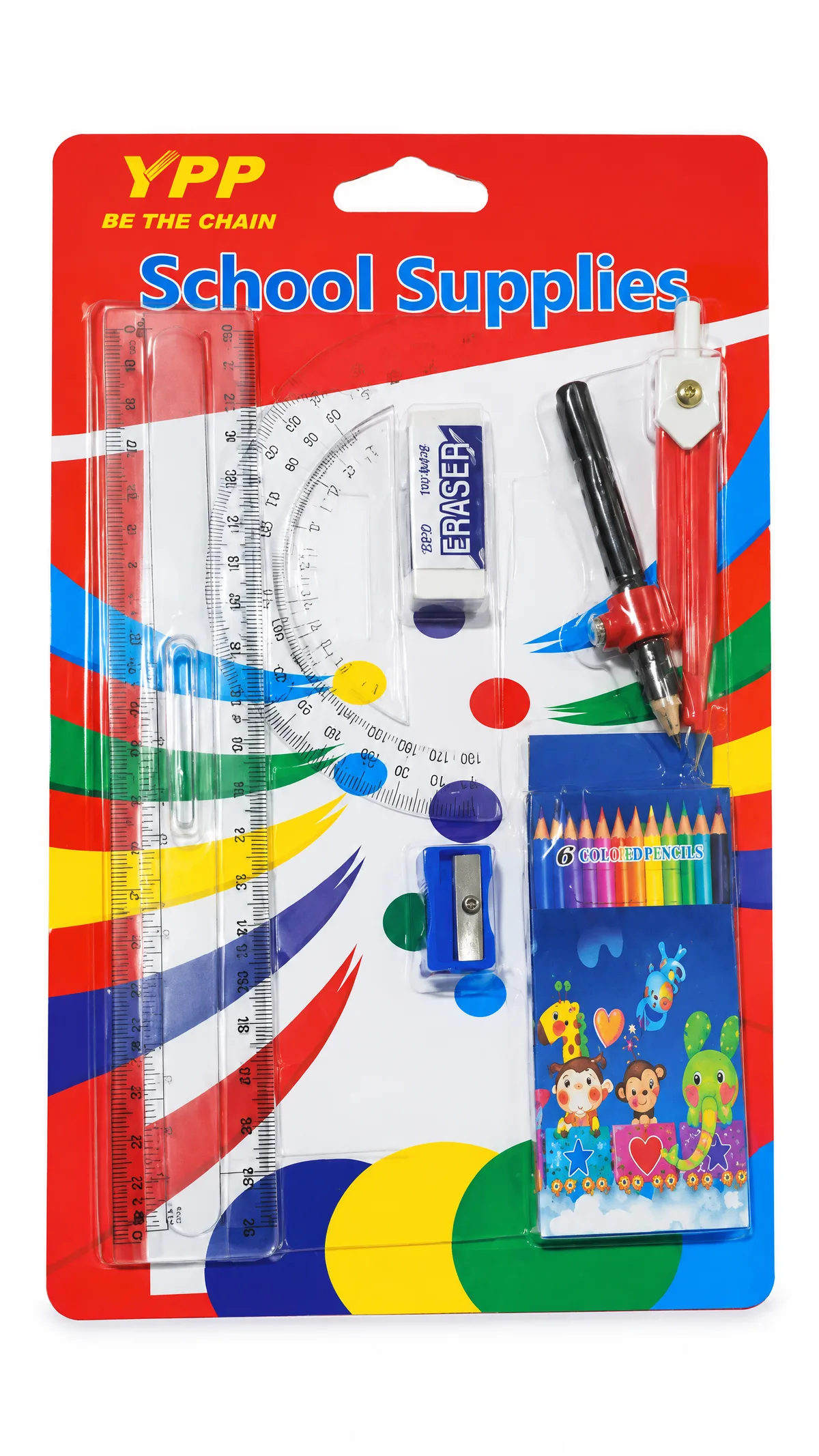 Vue 2 de Kit de matériel de géométrique écolier